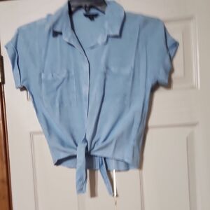 Sky Blue Women's Button Down Shirt